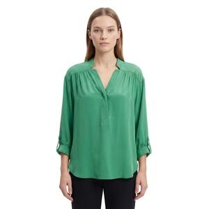 Milly Green Silk Blouse Top Size 0
